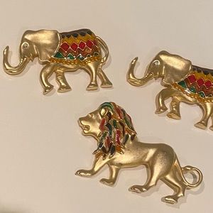 3 Animal Pins